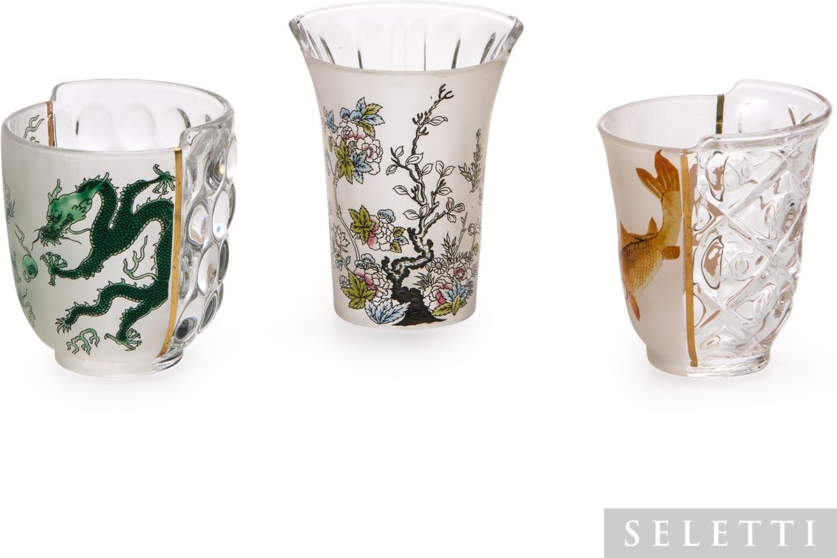 Seletti Hybrid Glas Set Van 3 Aglaura