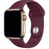 Bordeauxrood/Donker rood/Wijn rood Apple Watch bandje voor 42/44/45 mm model in maat M-L