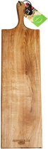 De Smikkelplank - XL Serveerplank - Eikenhout - L80 x B20 x H2,5 - Borrelplank - Tapasplank - Hapjesplank