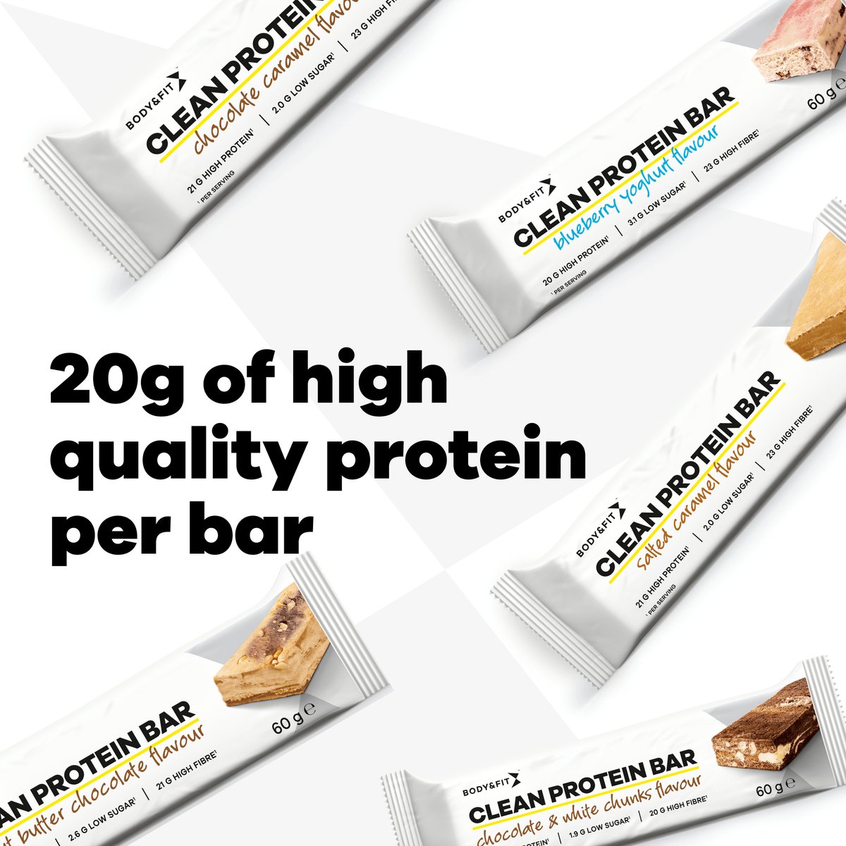 Body & Fit Clean Protein Bars Proteïne Repen / Eiwitrepen Chocolade