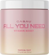 Cabau Lifestyle - Vitamin Booster - Tropical Fruit / One-time purchase - 24 vitamines en mineralen - 300 gram - Perfecte aanvulling voor iedere dag - Makkelijk & snel