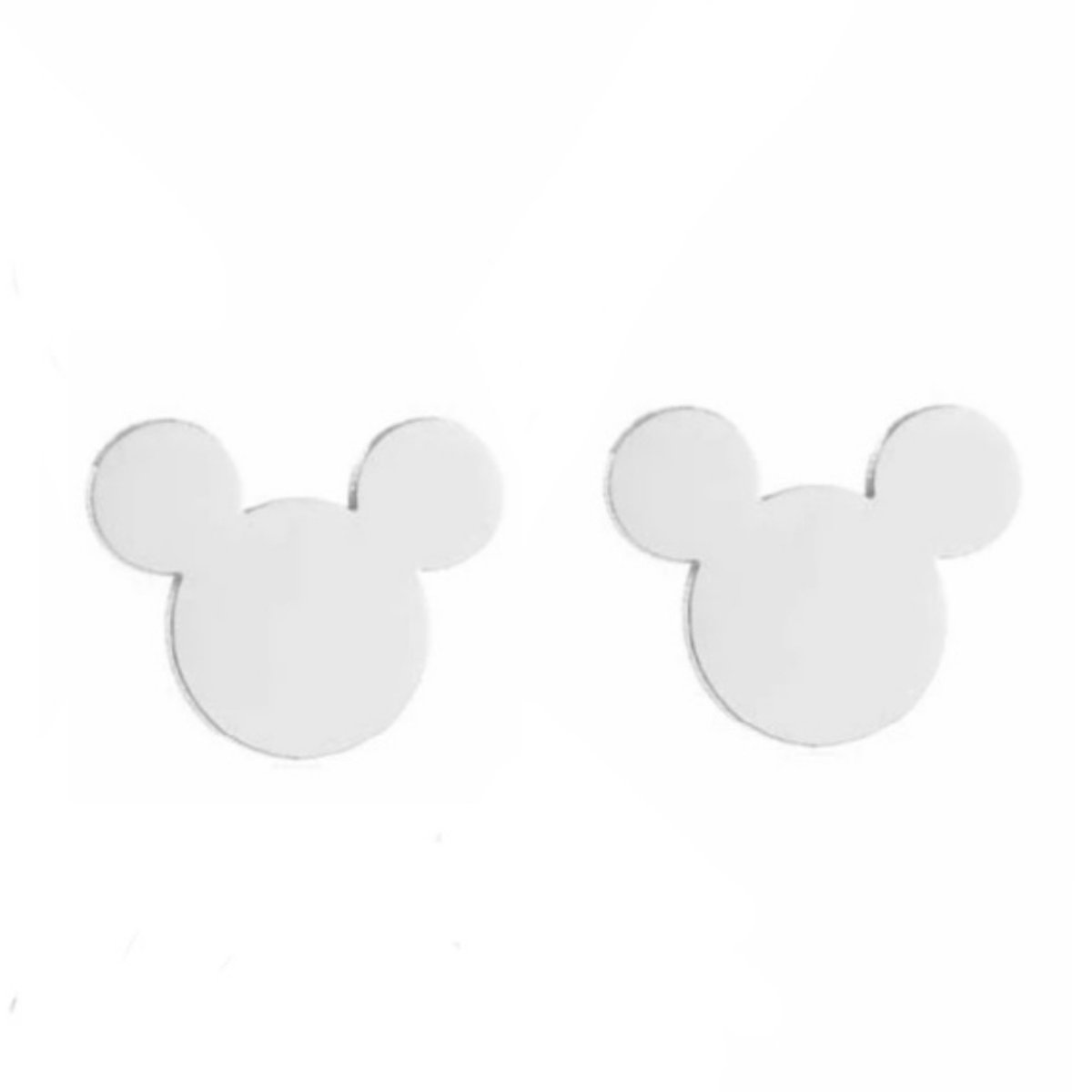 SALE - UITVERKOOP - AANBIEDING - Kinderoorbellen – Staal – Zilverkleurig – Mickey – Cadeau voor kind