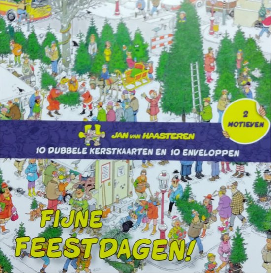 Fijne Feestdagen! Gezellige kerstscène met veel mensen die kerstbomen uitzoeken.