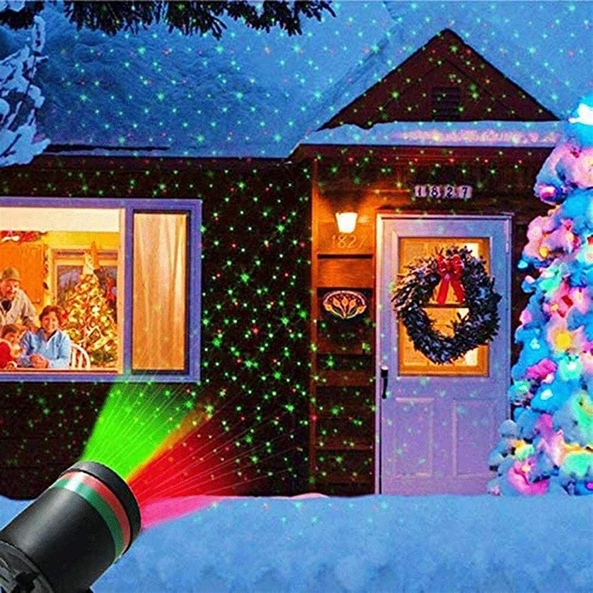 YAZEKY Projecteur Noel Exterieur, Led Projecteur de Flocon de Neige de