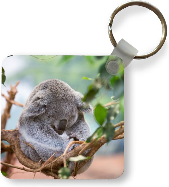 Sleutelhanger - Koala - Takken - Bladeren - Kinderen - Jongens - Meisjes - Plastic - Rond - Uitdeelcadeautjes
