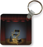 Sleutelhanger - Uitdeelcadeautjes - Een illustratie van een stoel van de regisseur in Hollywood - Plastic