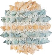 J-Line Bal Schelpen/Polyfoam Beige/Blauw Small Set van 6 Stuks