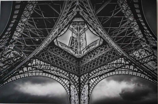 Onder de Eiffeltoren - Aluminium Fine Art print 90 x 60 cm
