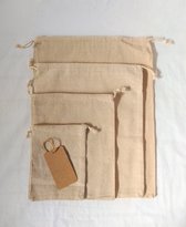 Biologisch fijn jute Aszak 20x25 cm
