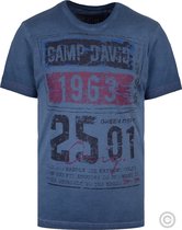 Camp David ® T-shirt met ronde hals en print, blauw
