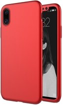 Mobiq - 360 Graden Hoesje iPhone XS Max - rood