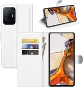 Xiaomi 11T / Xiaomi 11T Pro Hoesje - MobyDefend Kunstleren Wallet Book Case - Wit - GSM Hoesje - Telefoonhoesje Geschikt Voor: Xiaomi 11T / Xiaomi 11T Pro