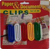 Paper clips Document 20 stuks plastic