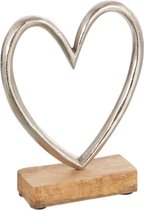 J-Line Hart Op Voet Aluminium Zilver Small Set van 10 Stuks