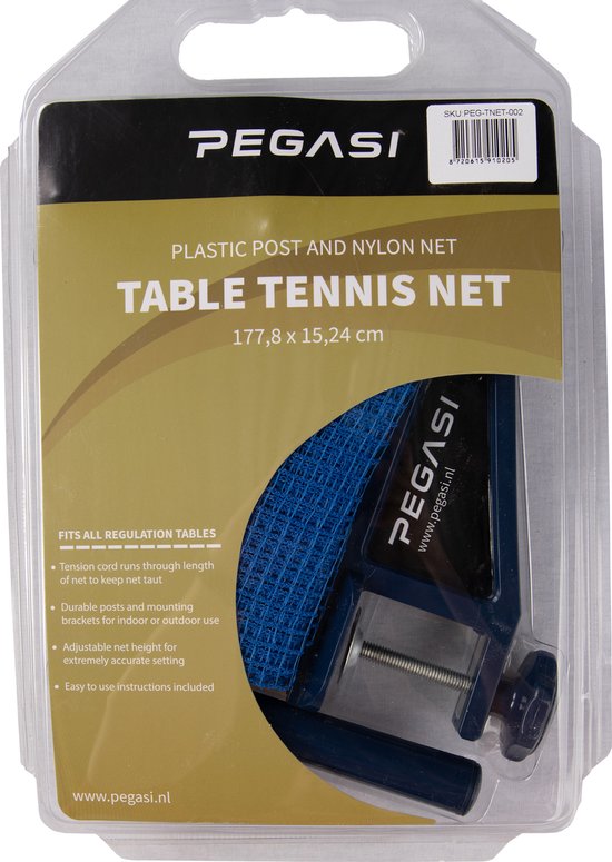 Foto: Pegasi tafeltennis net set basic pingpong net tafeltennisnet