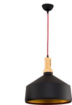 SK lighting 6495-19 - Modern Hanglamp - 1x40W E27 - Ø:35 x H:120 cm - Goud/Zwart
