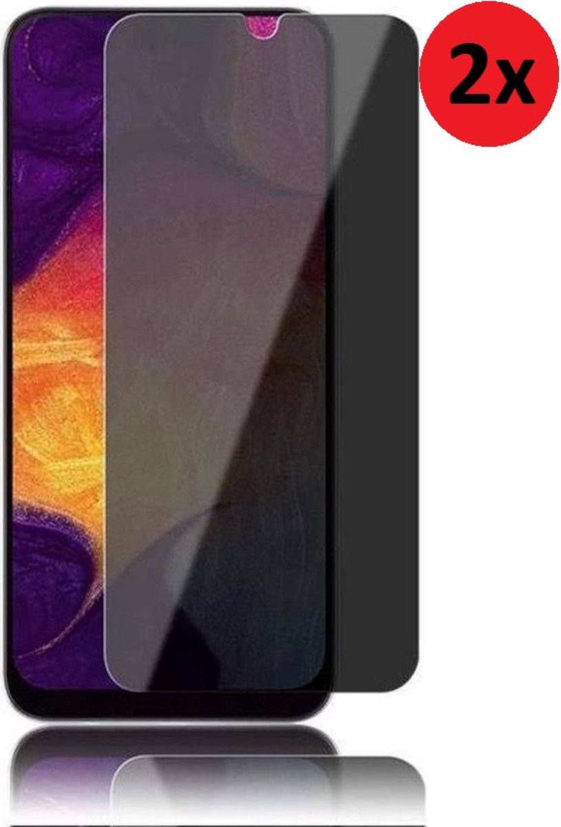 Screenprotector Geschikt voor Samsung A42 - Samsung Galaxy A42 Privacy Tempered Glass 2x