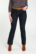 Cassis Dames Cassis - Flared jeans met riem - Sportbroek - Maat 46