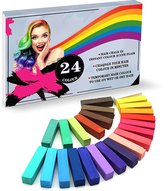 Multicolor haarkrijt / Verkleedhaarkleuring - 24-delig