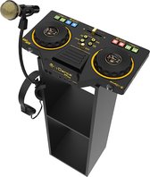 iDance Audio XD201 8-in-1 Party systeem DJmixer met houten meubel, hoofdtelefoon. microfoon en discobal