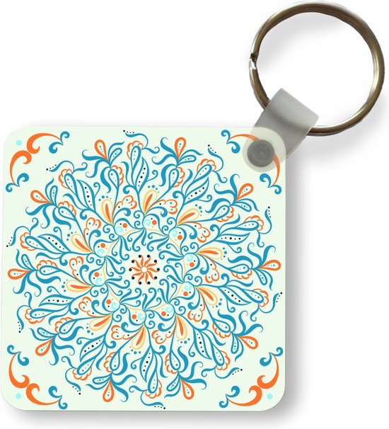 Sleutelhanger - Uitdeelcadeautjes - Mandala - Vierkant - Patronen - Plastic