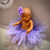 New Born Tutu Set - Setje paars baby- Cake smash pakje meisje - Babyshower cadeau meisje - Kraam cadeau baby- Newborn Fotoshoot