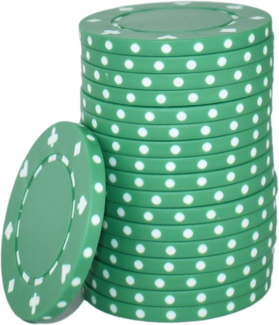 Afbeelding van het spel Dice poker chips groen (25 stuks)