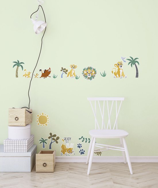 Lion King Palmtrees Muursticker Set