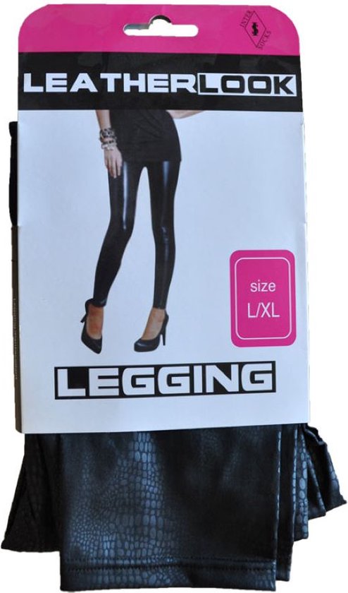 PU-legging Dames Leren Legging Dames Hoge Taille Glanzende Matte Elastische Broek Skinny Synthetische PU-broek kunstleer leggings(Color:Noir,Size:L
