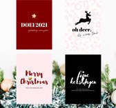 Kerstkaart XL formaat | Luipaardprint | 21 stuks | A5 formaat