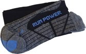 Compressie kousen - dames en heren - lichte compressie - zwart/blauw - maat 43-46