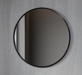Bella Mirror - Spiegel Rond - Badkamerspiegel - 100 cm - Met zwart frame