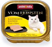 Animonda von Feinsten Adult Gecastreerde kat Kalkoen + Kaas 32 x 100 gram