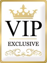 3D metalen wandbord "VIP Exclusive" 30x40cm