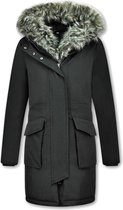 Gentile Bellini Long Parka Jacket Ladies - Avec col en fourrure - Black Jackets Ladies Ladies Jacket Taille L