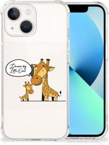 Hoesje Bumper iPhone 13 Telefoon Hoesje met doorzichtige rand Giraffe