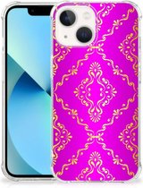 GSM Hoesje Geschikt voor iPhone13 mini Leuk TPU Back Case met transparante rand Barok Roze