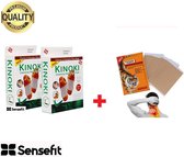 Sensefit - Kinoki Detox Voetpleisters - 20 Stuks + Warmte pleister – Bekend van TV | Helpt tegen Futloosheid, slaapproblemen, Gewichtstoename |Ontgift het Lichaam | vetverbranding |Afslank hulpmiddel - Pain relief patch - Warmtepleisters
