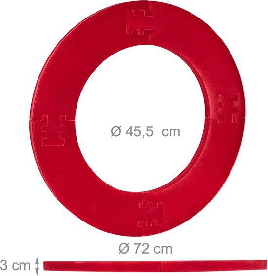 Dart Catchring R7 4-delig beschermring voor 45 cm dartbord stabiele wandbescherming EVA totale Ø 72 cm met Bonus Tips & Tricks van Dart — afbeelding 5