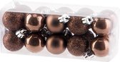 Veluw Kerstballen Mix Donkerbruin - Ø3cm ( Set van 20 )
