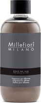 Millefiori Milano Navulling voor Geurstokjes 250 ml - Black Tea Rose