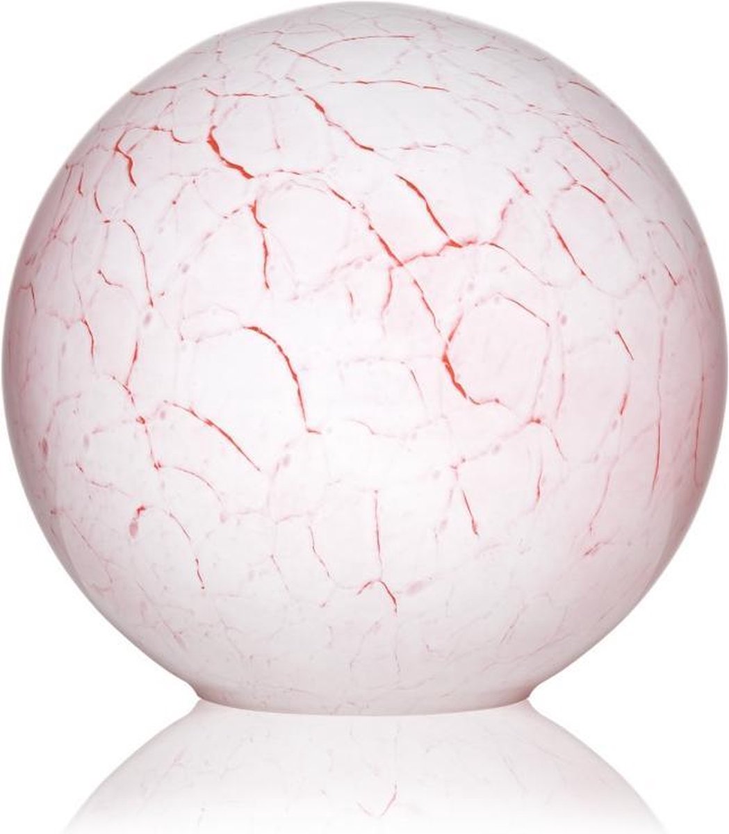 Design lamp - tafellamp - Globe - roze - handgemaakt - Cratere - La Rochere - H21,5cm