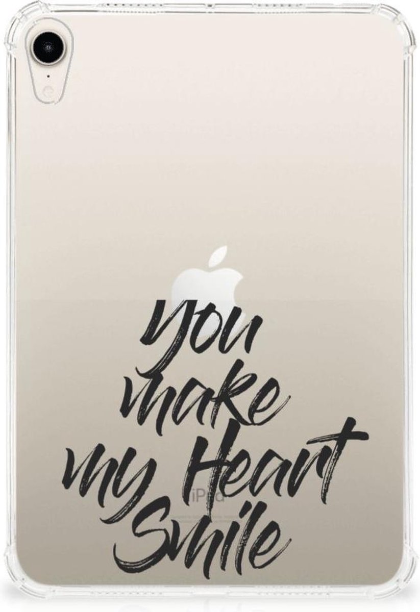 Apple iPad mini 6 (2021) Back cover met naam Heart Smile