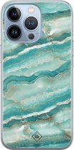 iPhone 13 Pro hoesje siliconen - Mamer azuurblauw | Apple iPhone 13 Pro case | TPU backcover transparant