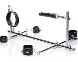 XR Brands - Master Series - Imprisoned Metal Stockade with Dildo - Black
