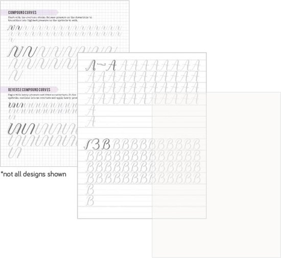 Brush lettering / Handlettering oefensheets – Kelly Creates small brush workbook x122