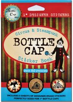 Bottle Cap sticker 2,5cm x150 circus + steampunk
