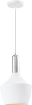 QUVIO Hanglamp modern - Lampen - Plafondlamp - Verlichting - Verlichting plafondlampen - Keukenverlichting - E27 - Met 1 Lichtpunt - Voor binnen - D 25 cm - Metaal - Aluminium - Zilver - Wit