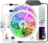 Drphone AG05 - LED Strip RGB - 15 METER - WiFi - Niet Waterdicht - Draadloos - IP65 - Amazon Alexa / Google Home - Smart Life / Tuya - App Bediening