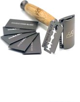 BS Online Store Bamboe Safety Razor + 5x scheerbladen-Bamboe scheermes Unisex voor Mannen en Vrouwen-Duurzaam Scheren